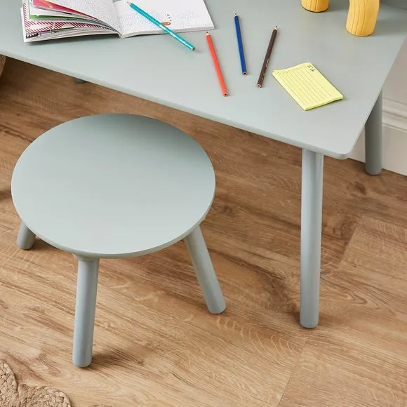 Desk and Stool Set with Storage - Sage