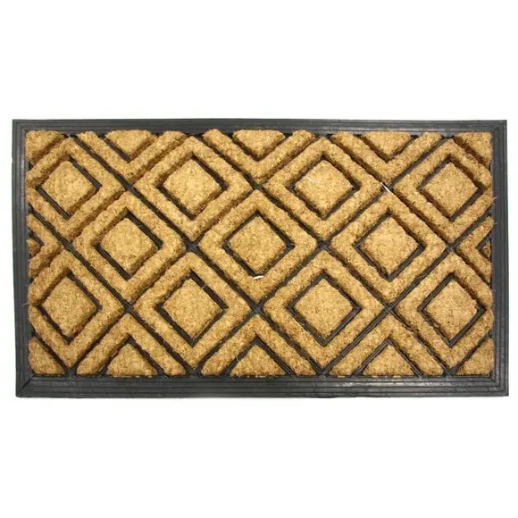 Diamond Coir Doormat - Brown