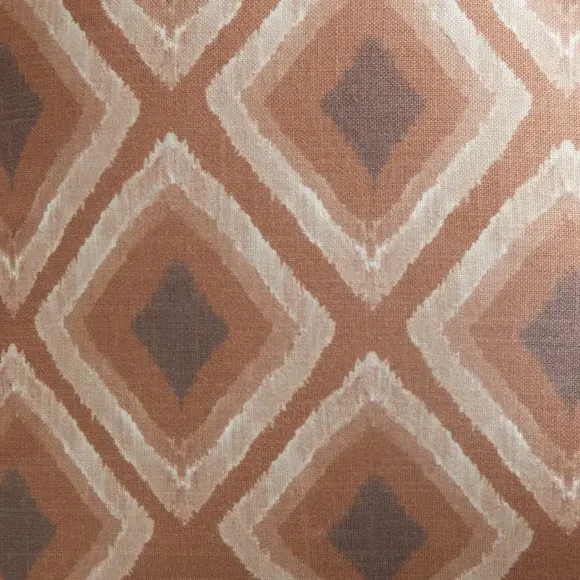 Diamond Cushion with Zip Cover - Brown, Polyester