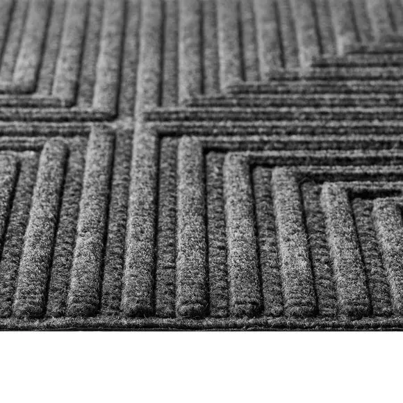 Diamond Doormat Washable - Grey, Rubber