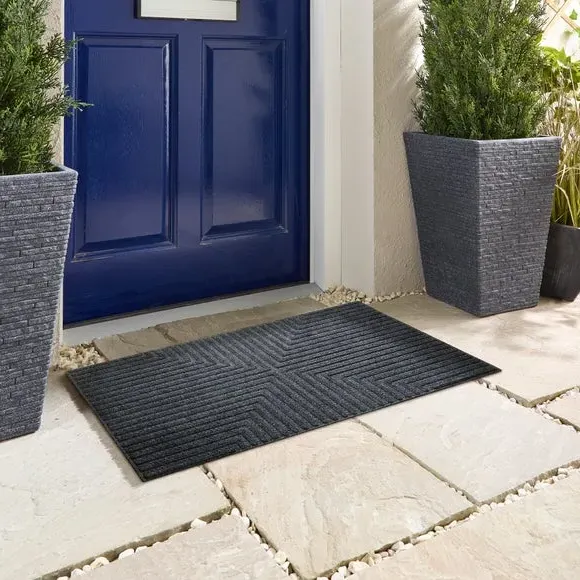 Diamond Doormat Washable - Grey, Rubber image