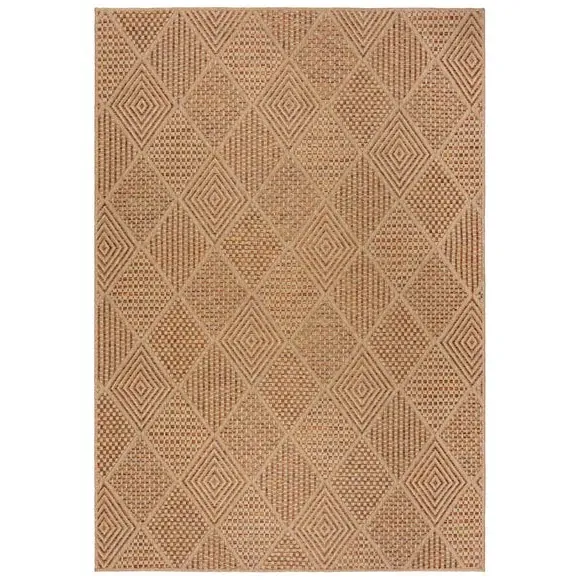 Diamond Indoor Outdoor Rug - Natural, Polypropylene