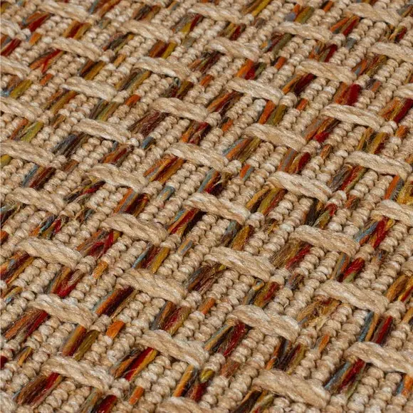 Diamond Runner Rug Indoor Outdoor - Natural