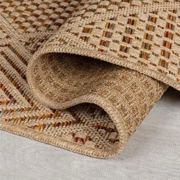 Diamond Runner Rug Indoor Outdoor - Natural