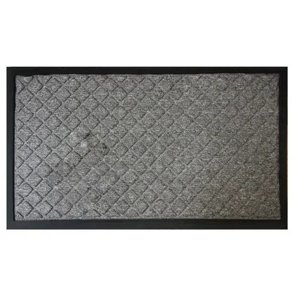Diamond Textured Doormat - Grey, Polypropylene