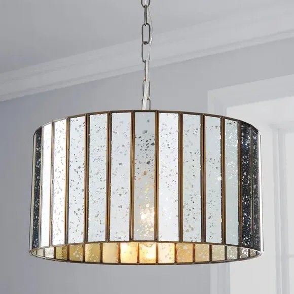 Dimmable Pendant Light - Gold, Mercury Glass image