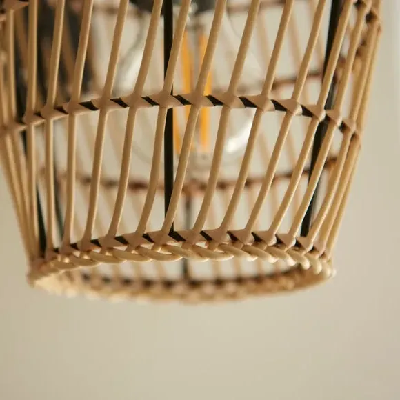 Dimmable Wall Light - Natural, Faux Rattan