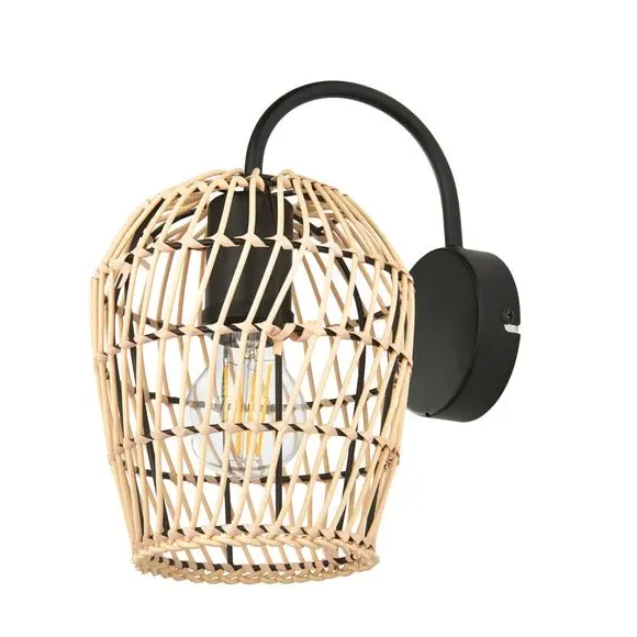 Dimmable Wall Light - Natural, Faux Rattan