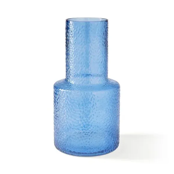 Dimpled Glass Vase - Blue, Glass