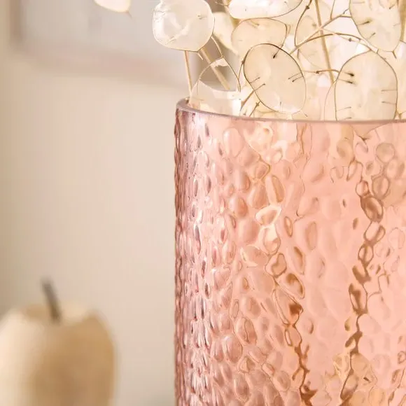 Dimpled Glass Vase - Ginger, Glass