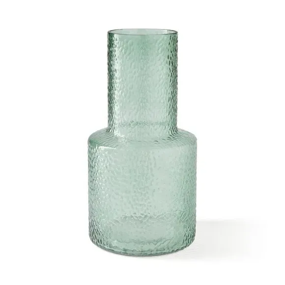 Dimpled Glass Vase - Green, Glass