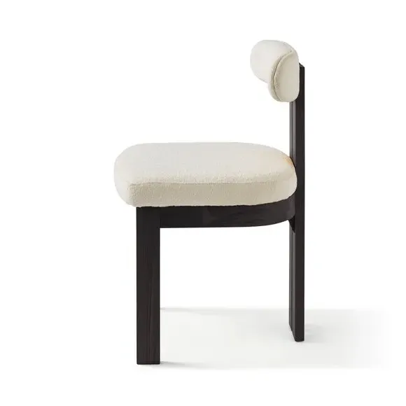 Dining Chair High-Back - Ivory, Boucle