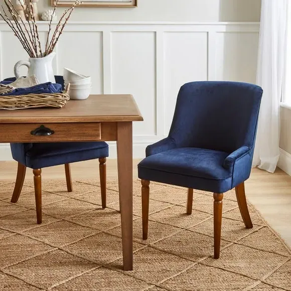 Dining Chair High Back - Navy, Velvet image