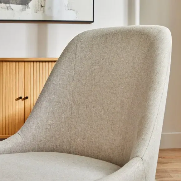 Dining Chair - Natural, Luna Fabric
