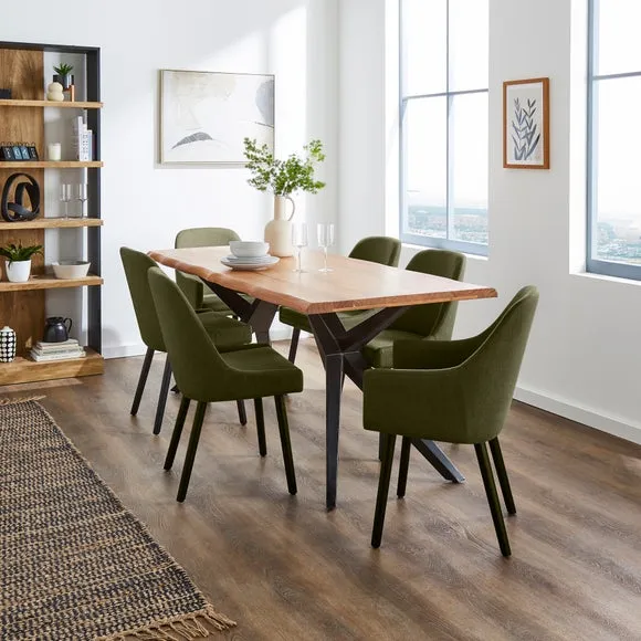 Dining Chair - Olive, Luna Fabric