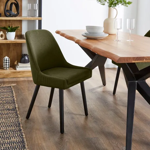 Dining Chair - Olive, Luna Fabric