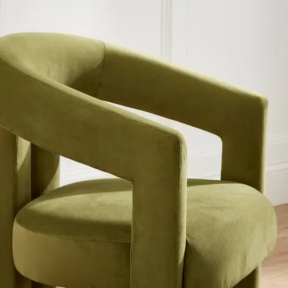 Dining Chair - Olive, Velvet