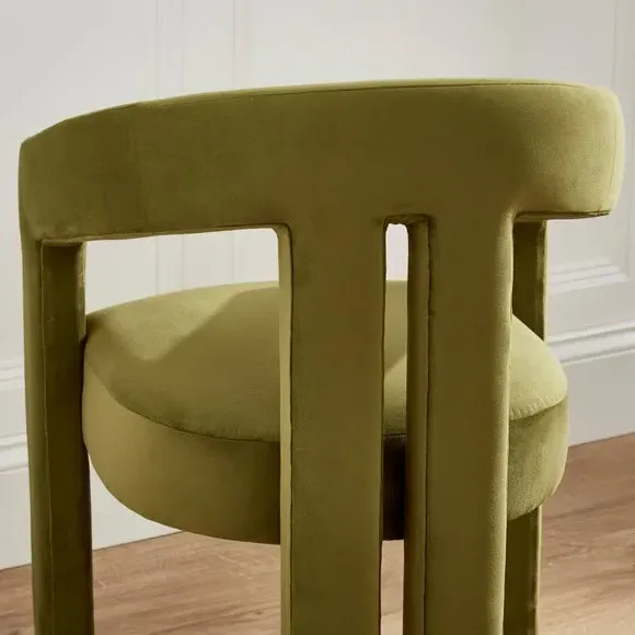 Dining Chair - Olive, Velvet