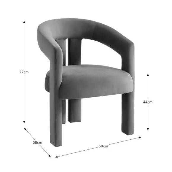 Dining Chair - Olive, Velvet