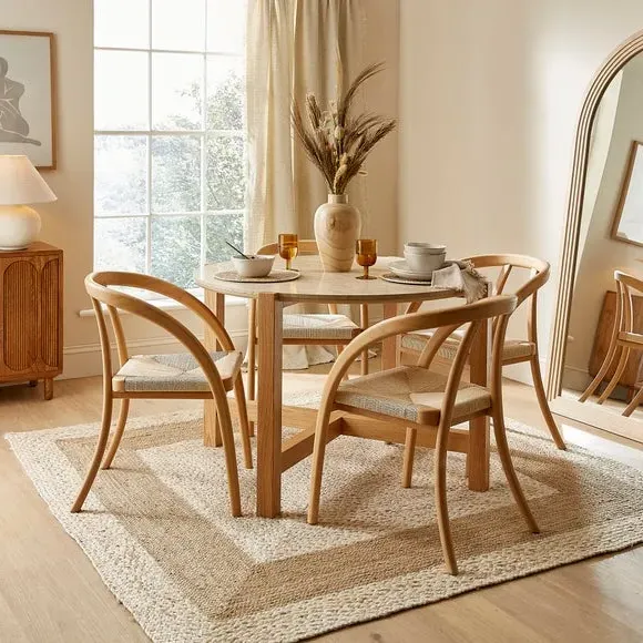 Dining Chair with Armrests - Oak, Beech