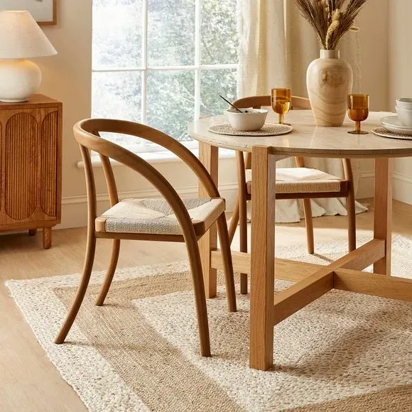 Dining Chair with Armrests - Oak, Beech