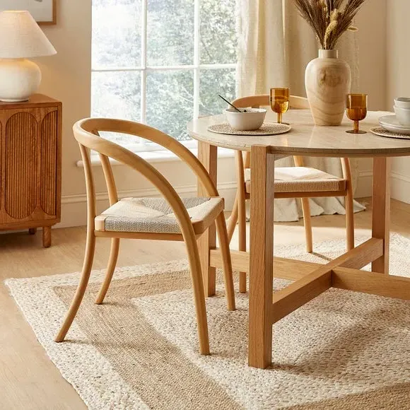 Dining Chair with Armrests - Oak, Beech