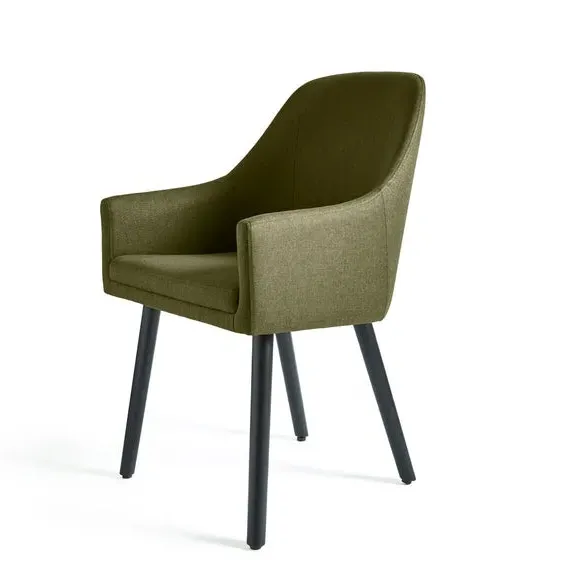 Dining Chair with Cushioned Seat - Olive, Fabric