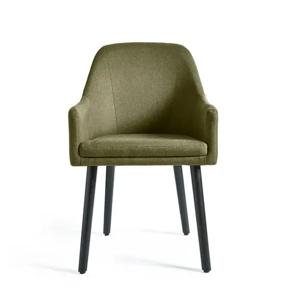 Dining Chair with Cushioned Seat - Olive, Fabric