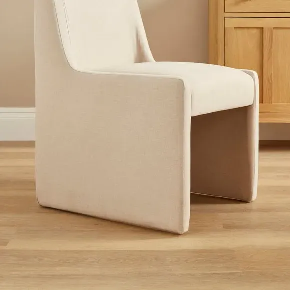 Dining Chair with Padding - Natural, Fabric