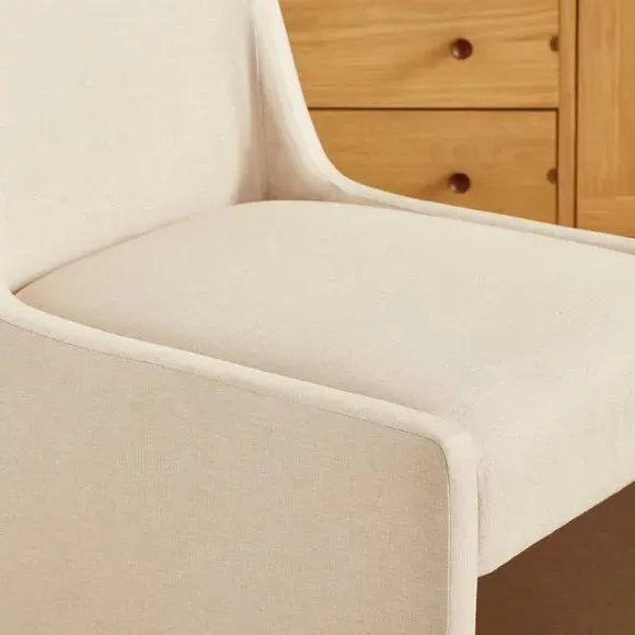 Dining Chair with Padding - Natural, Fabric