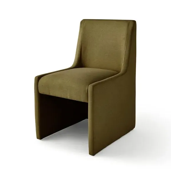 Dining Chair with Padding - Olive, Fabric