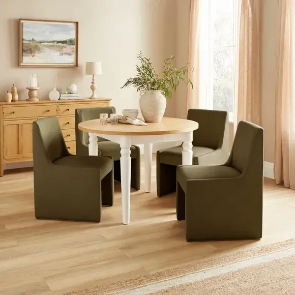 Dining Chair with Padding - Olive, Fabric