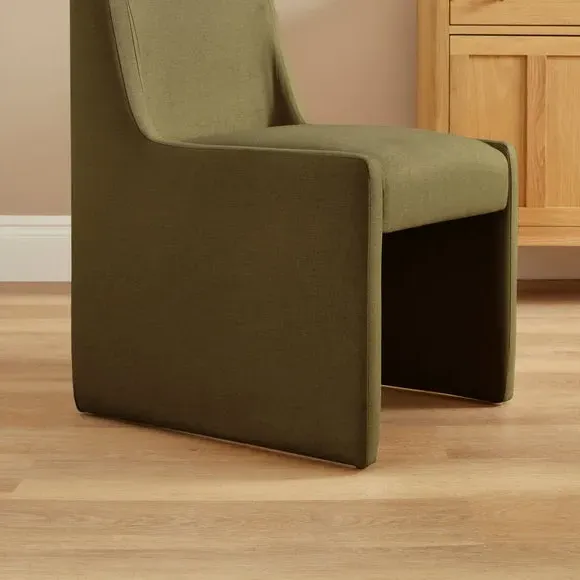 Dining Chair with Padding - Olive, Fabric