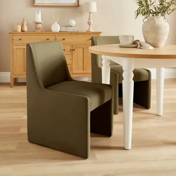 Dining Chair with Padding - Olive, Fabric