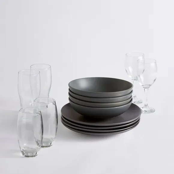 Dining Starter Pack - Charcoal, Stoneware image