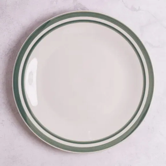 Dinner Plate Hand-Painted Design - Green, Porcelain image
