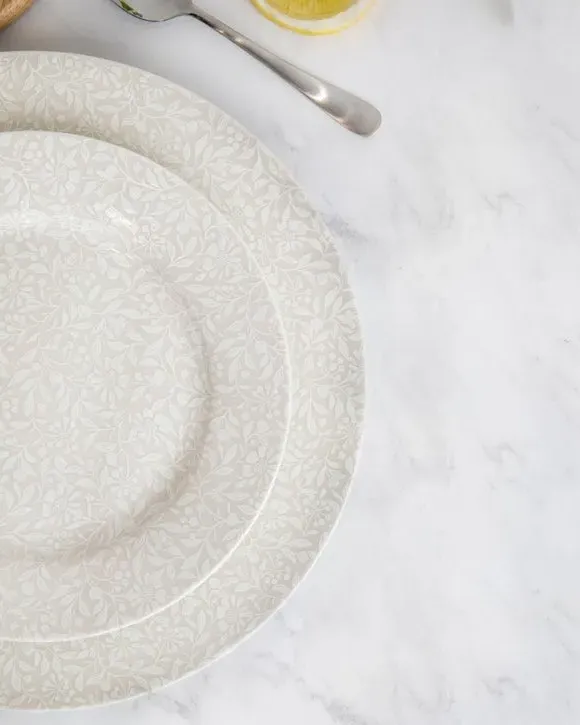 Dinner Plate - Light Grey, Bone China