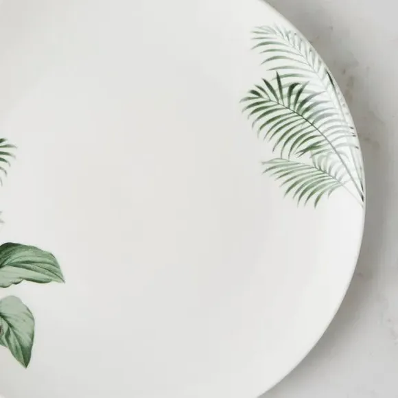 Dinner Plate with Jungle Design - Green