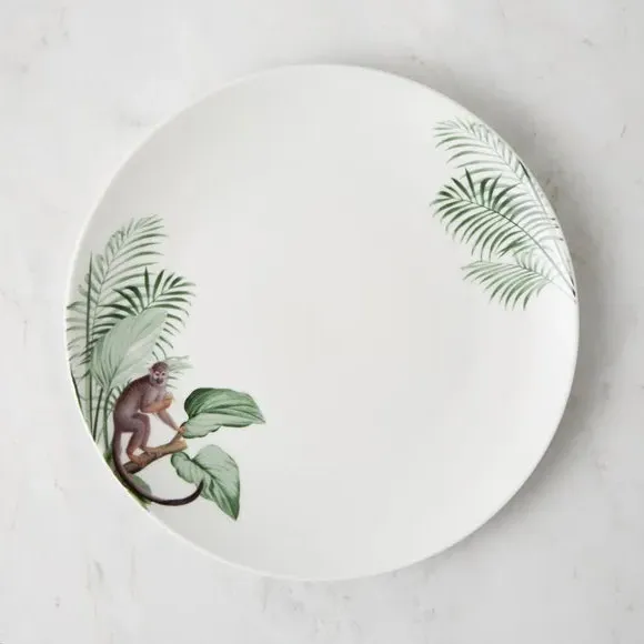 Dinner Plate with Jungle Design - Green image