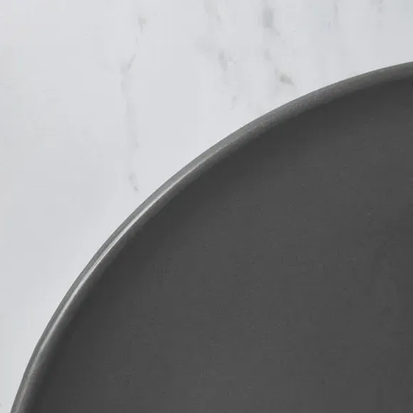 Dinner Plate with Matte Finish - Charcoal, Stoneware