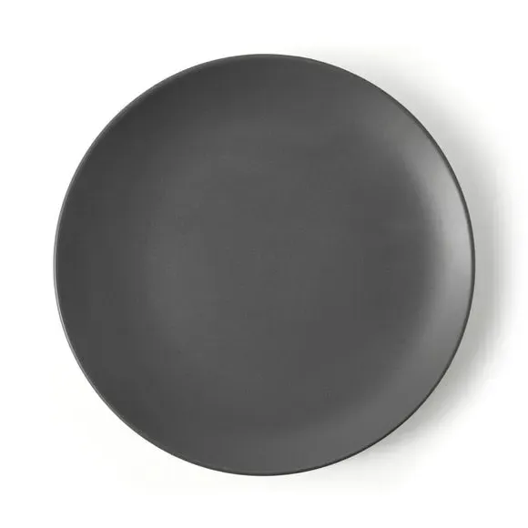 Dinner Plate with Matte Finish - Charcoal, Stoneware