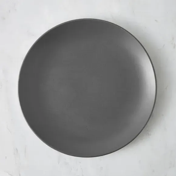 Dinner Plate with Matte Finish - Charcoal, Stoneware