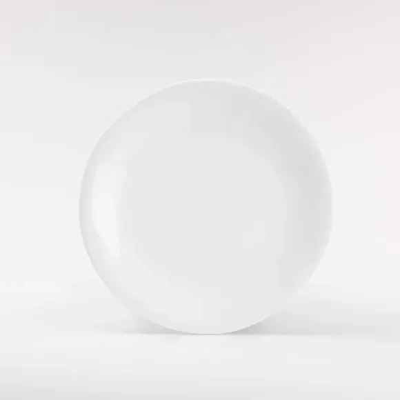 Dinner Plate with Organic Design - White, Bone China