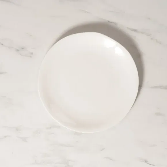 Dinner Plate with Organic Design - White, Bone China image