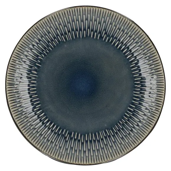 Dinner Plate with Reactive Glaze - Blue, Earthenware image
