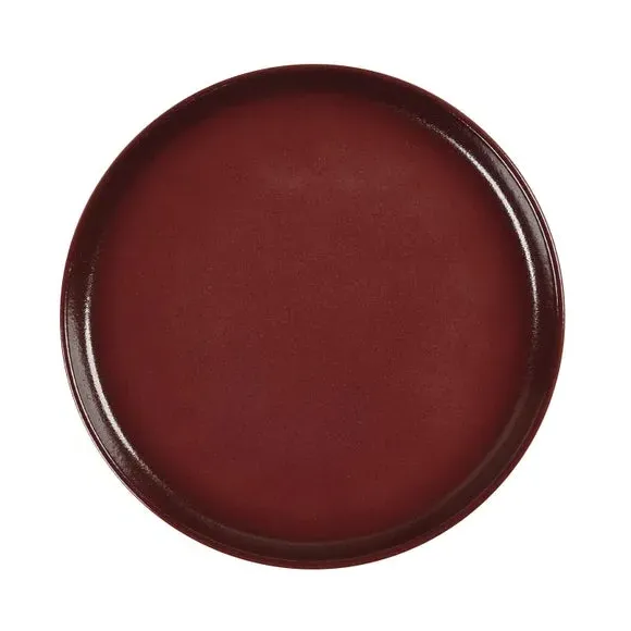 Dinner Plate with Reactive Glaze - Burgundy