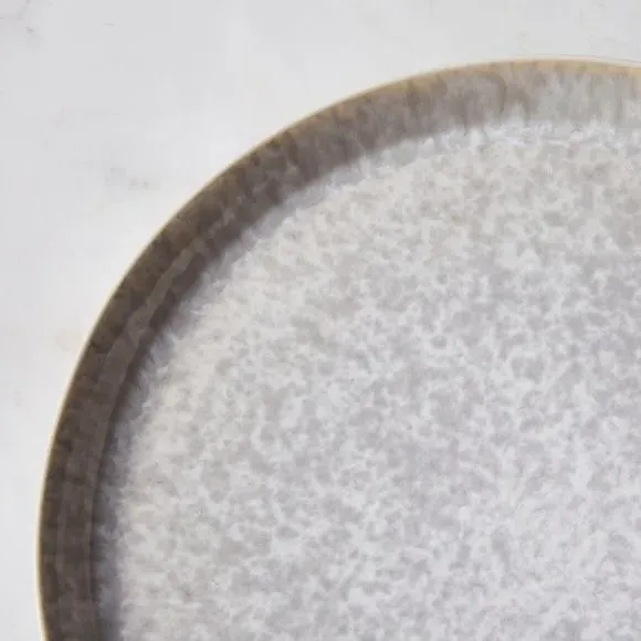 Dinner Plate with Reactive Glaze - Grey, Ceramic