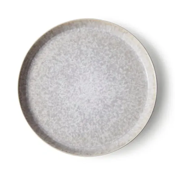 Dinner Plate with Reactive Glaze - Grey, Ceramic