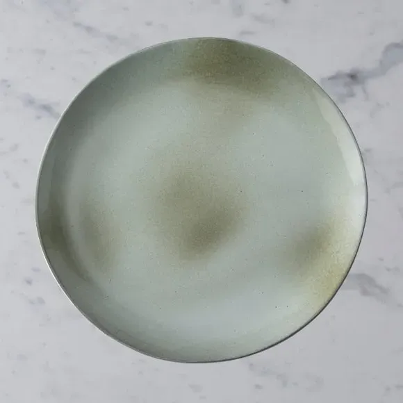 Dinner Plate with Reactive Glaze - Sage, Stoneware