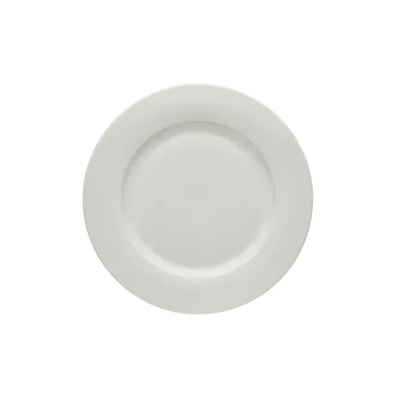 Dinner Plate with Rim Design - White, Porcelain image